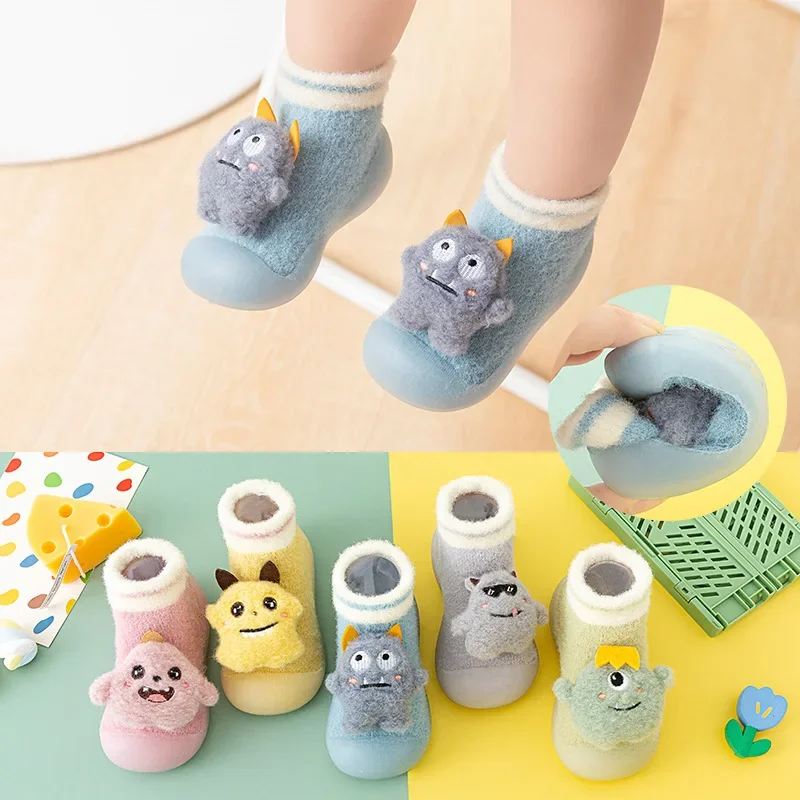 Детская обувь с мягкой подкладкой на осень и зиму, детские носки, детская обувь с мягкой подошвой, удобные дышащие Мультяшные куклы