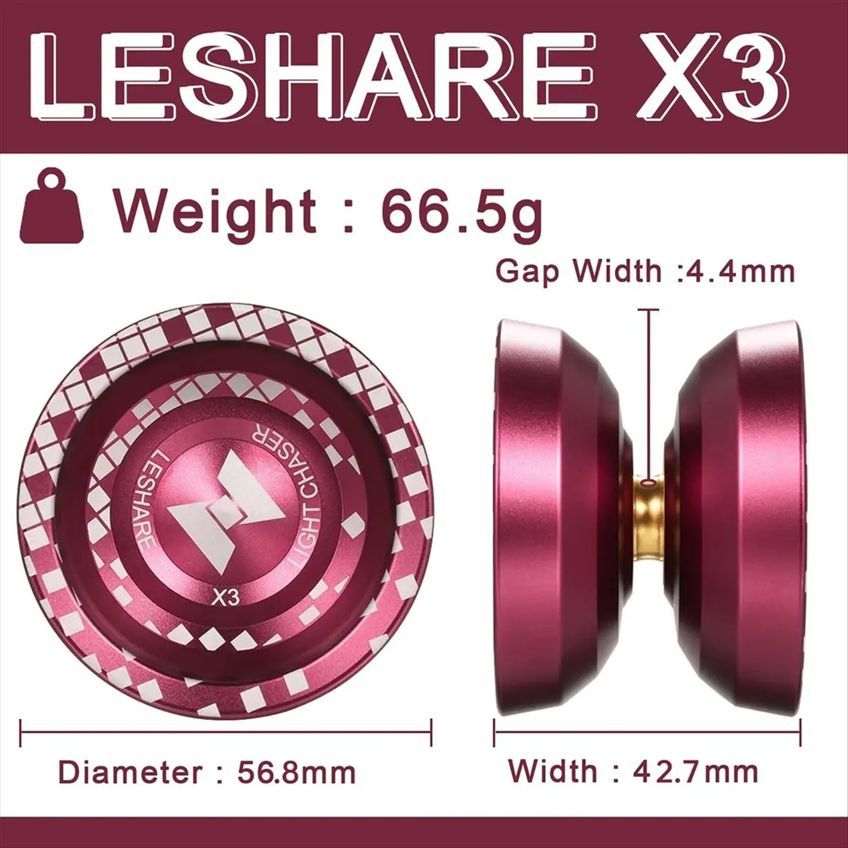 【Buy New】Yoyo Unresponsive Professional Yoyo with Ball Bearing Mosaic Extraordinary Yoyo Red
