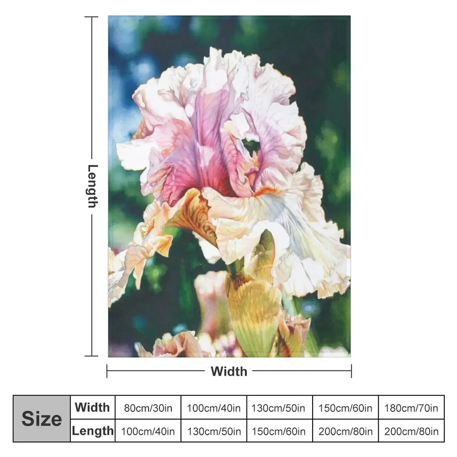 New Springtime in Bloom Watercolor Painting Throw Blanket Summer Luxury Thicken Blankets