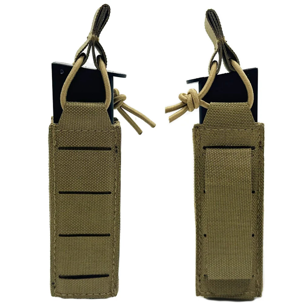 Tactical Pistol Magazine Pouch 9mm Extended Single Mag Pouch Molle Tool Flashlight Torch Holder Hunting Airsoft Accessories