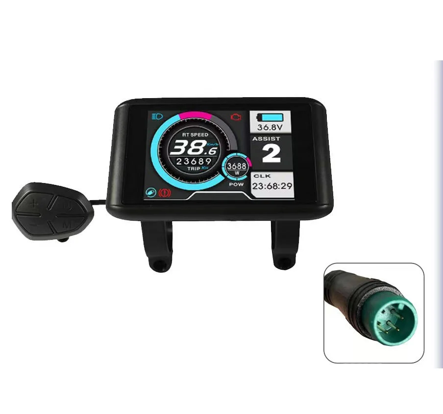 UKC1 LCD Black TFT Display with USB Charger Supporting  DC Current 48-72V Voltage for Electric Bike