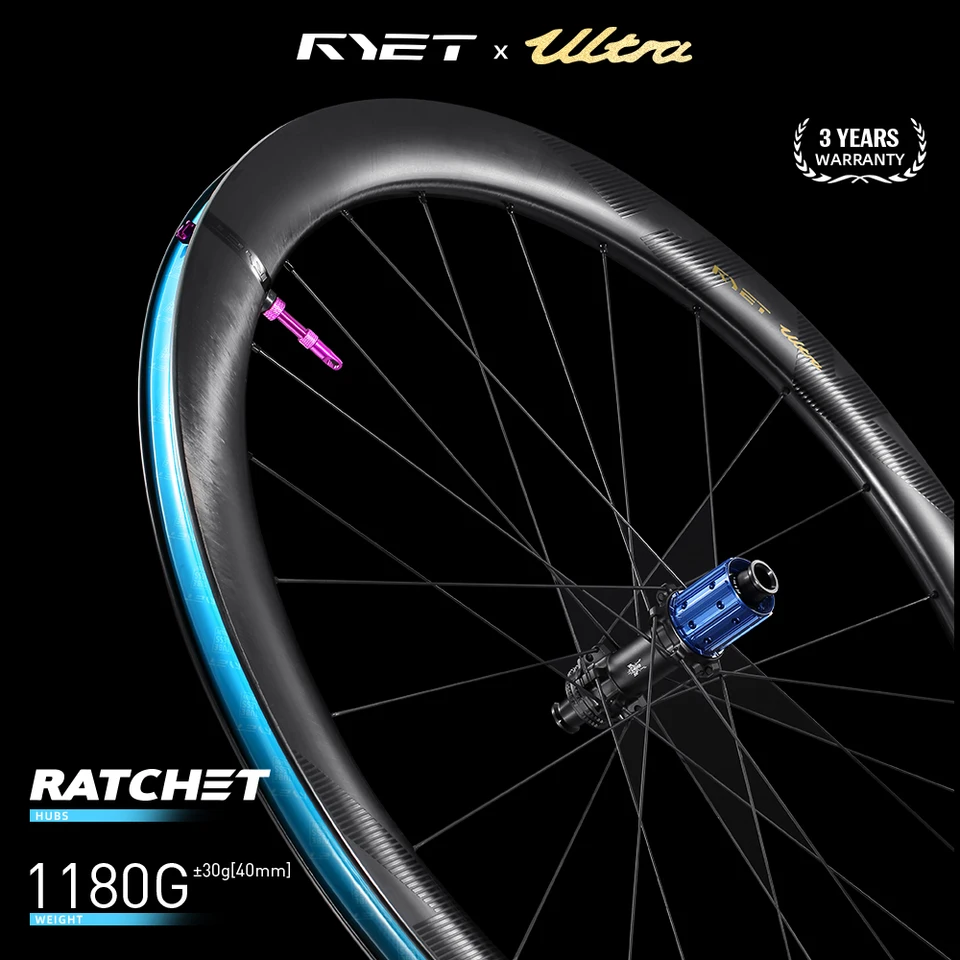 RYET フルカーボンロードバイクホイールセット 1180g 超軽量セラミック