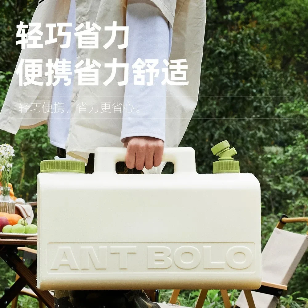 Excellent 46*20*30cm Outdoor Camping Portable Portable Car Water Storage Tank with Faucet, Food Grade Rectangular Large-capacity