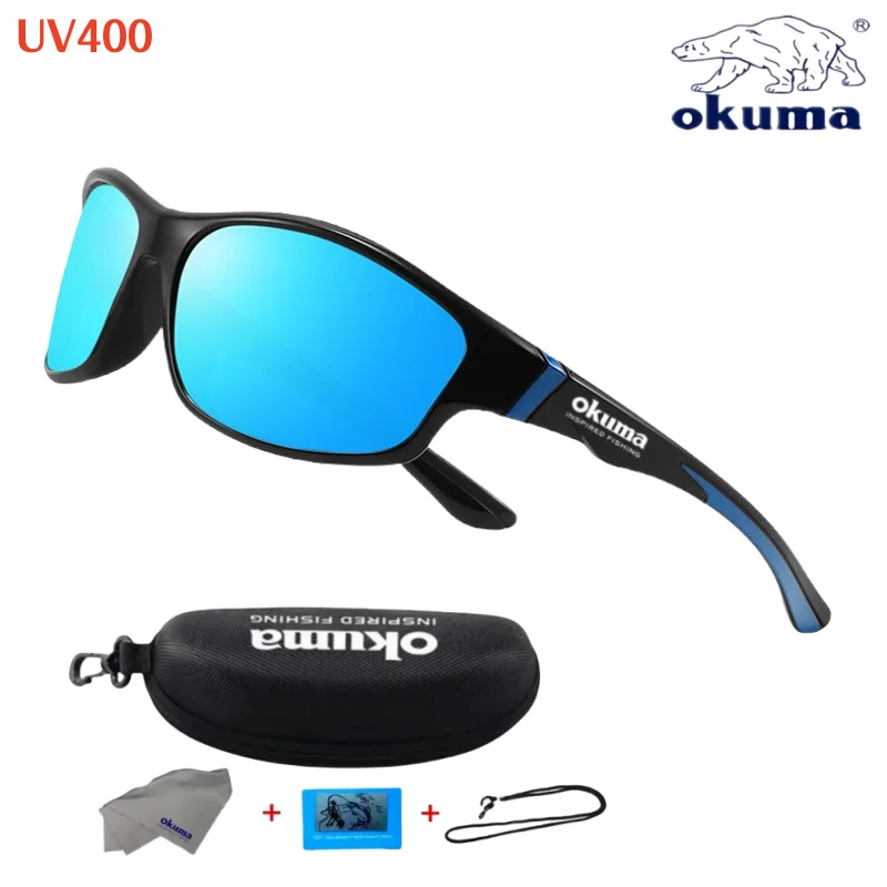 Okum lunettes polarisées mode UV400, anti UV, éblouissantes, lumière forte, adaptées au cyclisme, à la conduite, à la pêche, etc.