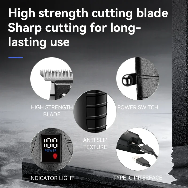 Kemei Km-2293 ماكينة قص الشعر اللاسلكية 0 مللي متر صفر فجوة نحت مقص الشعر المهنية الكهربائية إنهاء آلة القطع