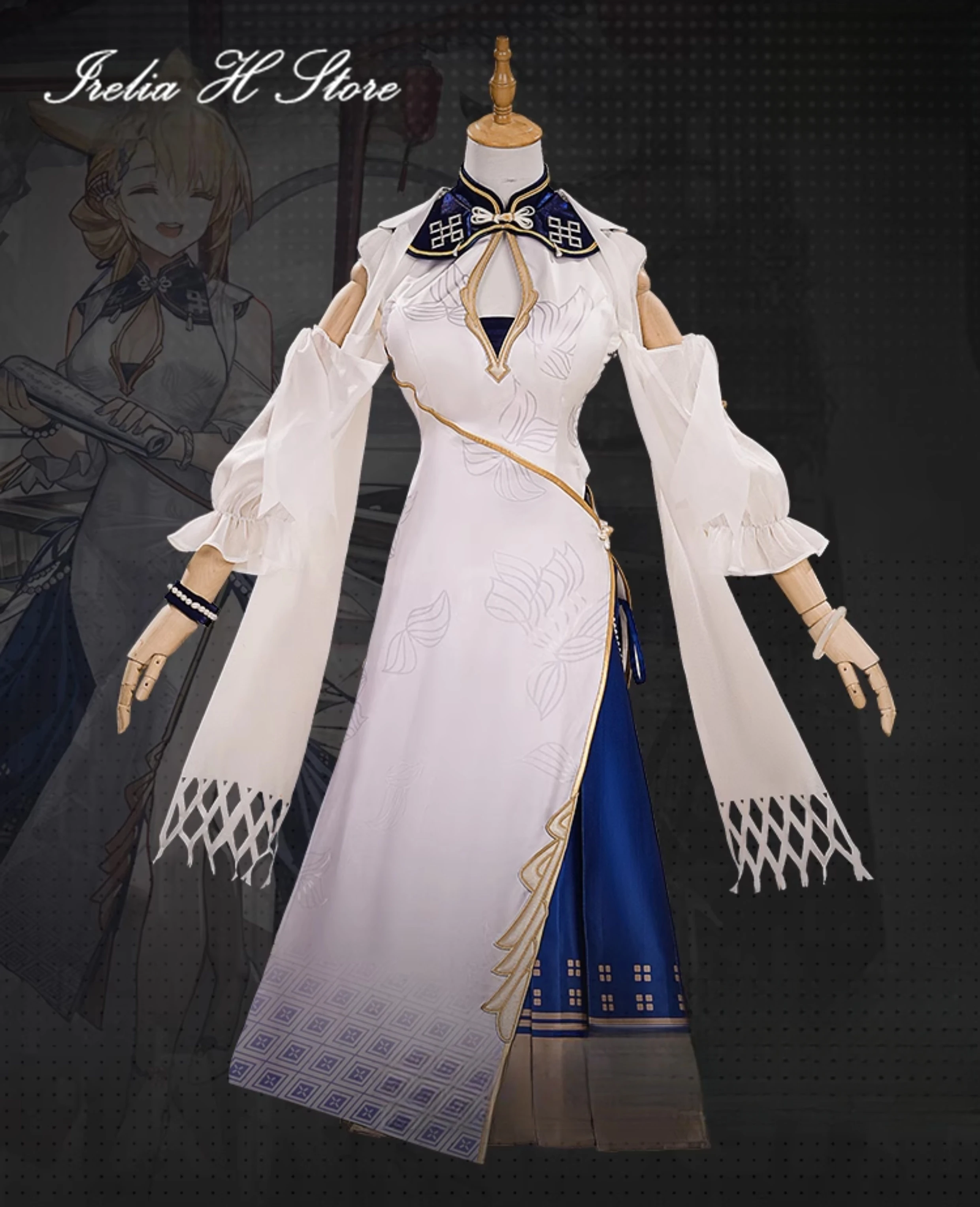 

Irelia H Genshin Impact Wanderer Balladeer Косплей Костюм Кабукимоно Wanderer DJ Униформа Костюм Хэллоуин