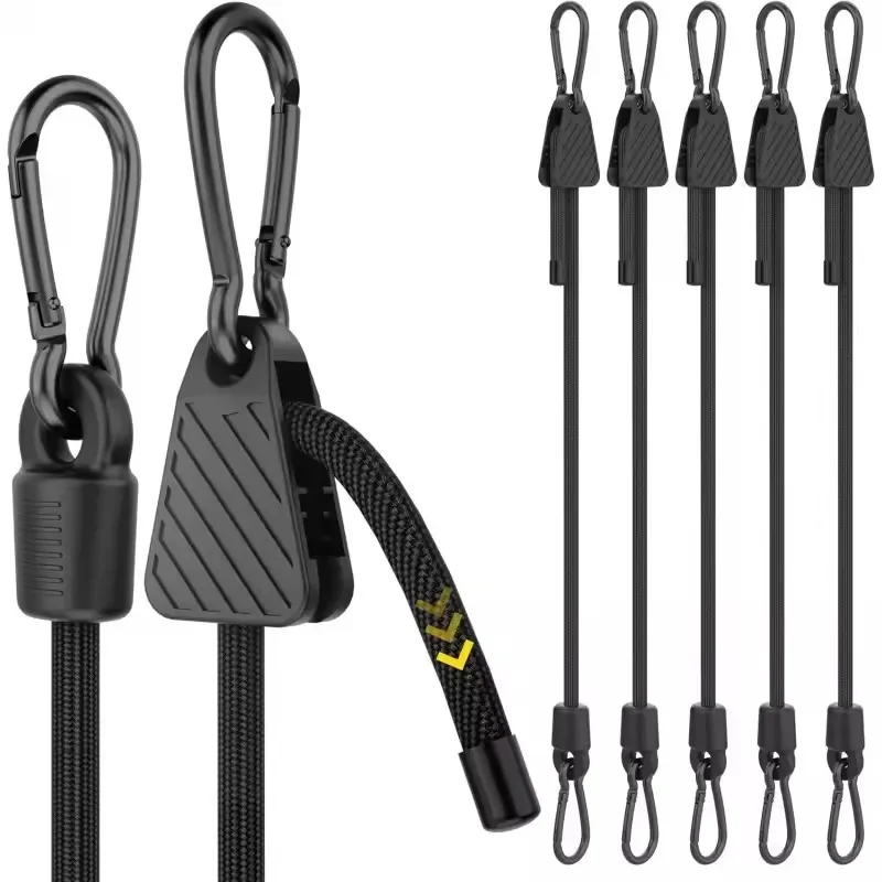 2-6 Stück Verstellbare Gummibänder mit Haken 18-48 Zoll Hochbelastbare Elastische Spanngurte für Fracht, Camping, Fahrradträger, Zelt – Detail 1