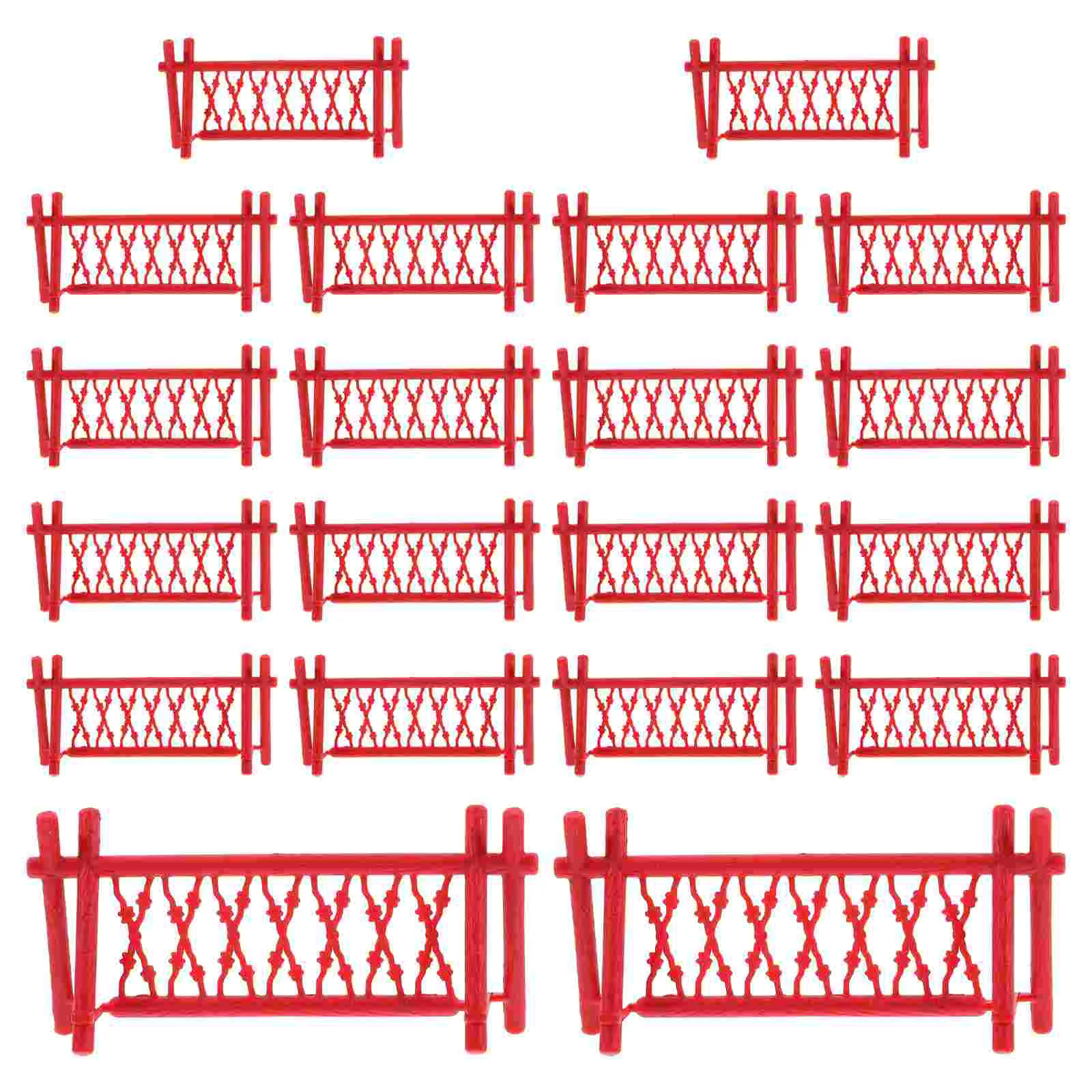 

20 Pcs Simulated Fence Toys Gardening Miniature Small Plastic Micro Landscape Accessories