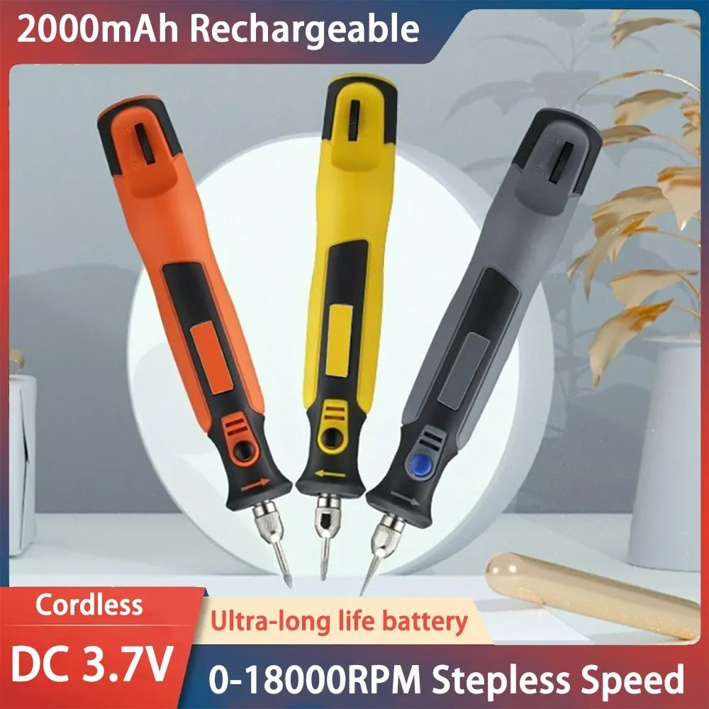 

Cordless 3.7V Electric Grinder Engraving Pen Drill Set Micro Rotary Tool for DIY Polishing Drilling Cutting Grinding Machine