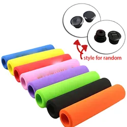 1Pair Mountain Bike Grips Handles Mtb Cuffs Silicone Handles For Bicycle Handlebar Cover Ergonomic Lock On Grips With Bar Ends