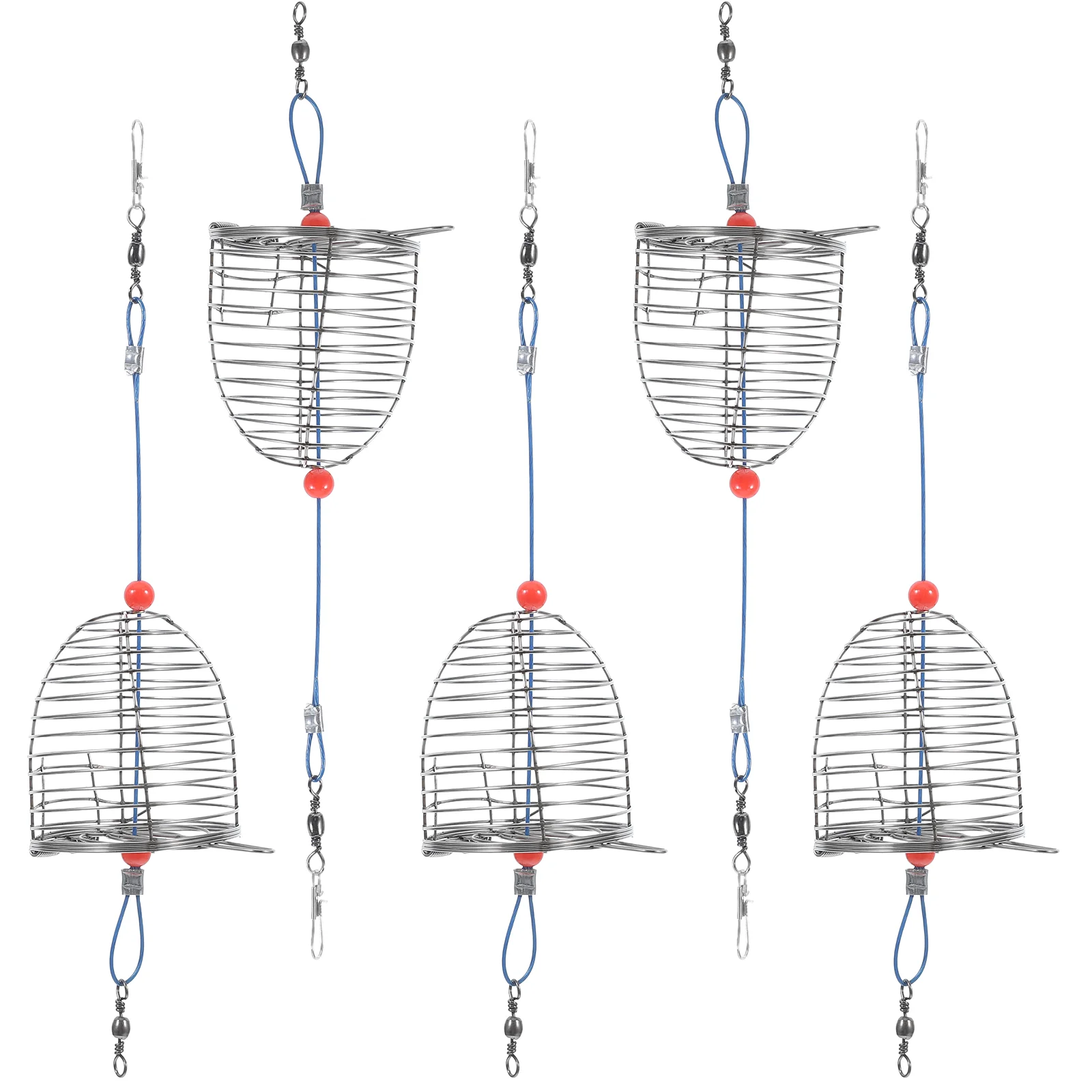 

5Pcs Fishing Bait Cage Lure Cage Bait Fishing Trap Basket Fishing Tackle Fishing Bait Trap Fishing Lure Cage