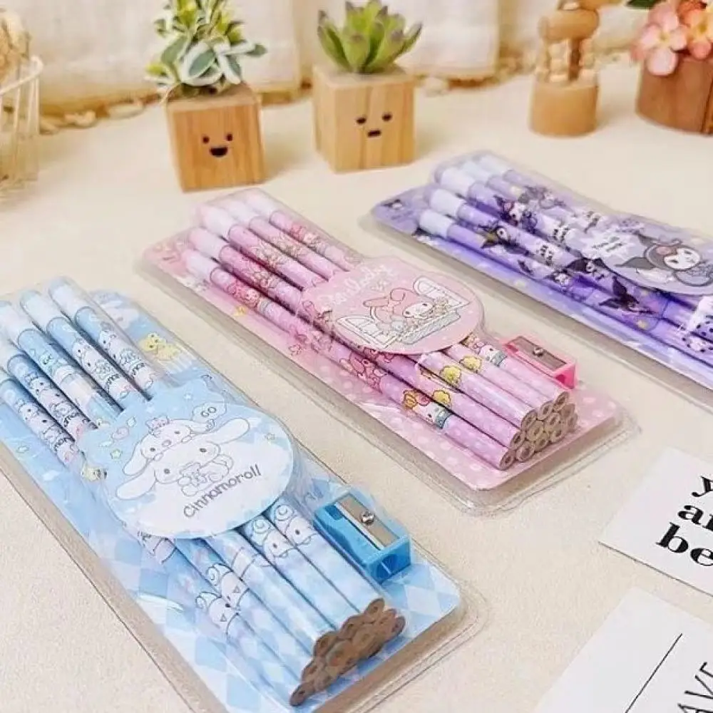 12Pcs Kawaii Sanrio Licensed 12 Pack Hb Pencils with Cute Character Design Kuromi My Melody Cinnamoroll School Office Supplies