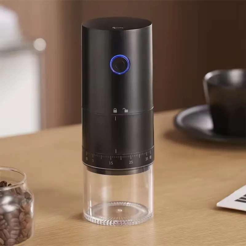 USB-C Rechargeable Ceramic Burr Coffee Grinder, Portable Electric Mill for Expert Bean Grinding