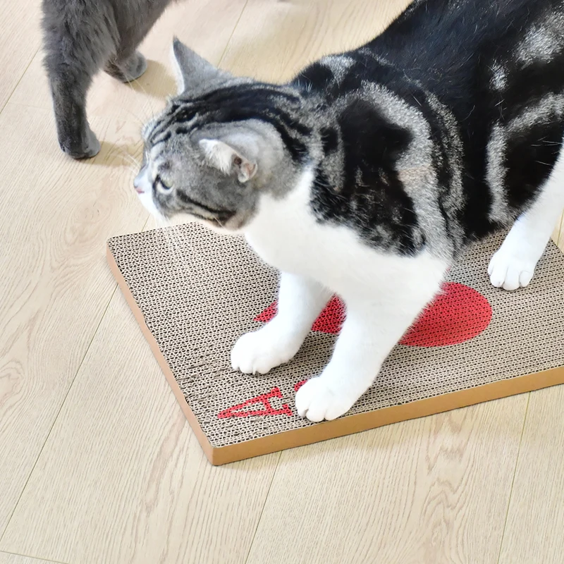 Durable Cat scratcher vertical cat scratching post corrugated cardboard cat scrtching pad wall mounted scratch mat