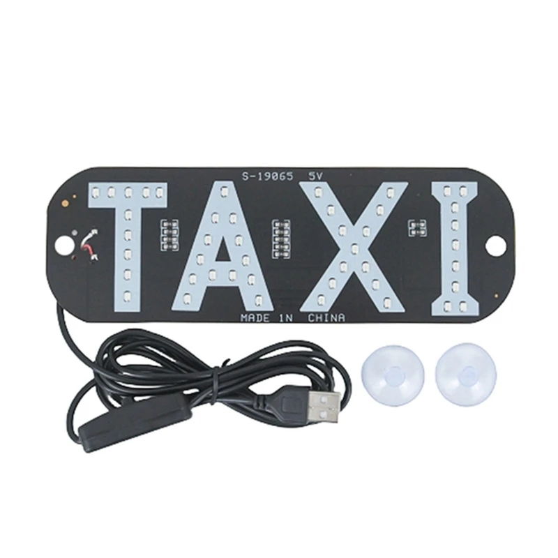 Sign, LED Light Car Window with USB and On/Offf for Rideshares Driver Light Up Sign Lamp T3EF