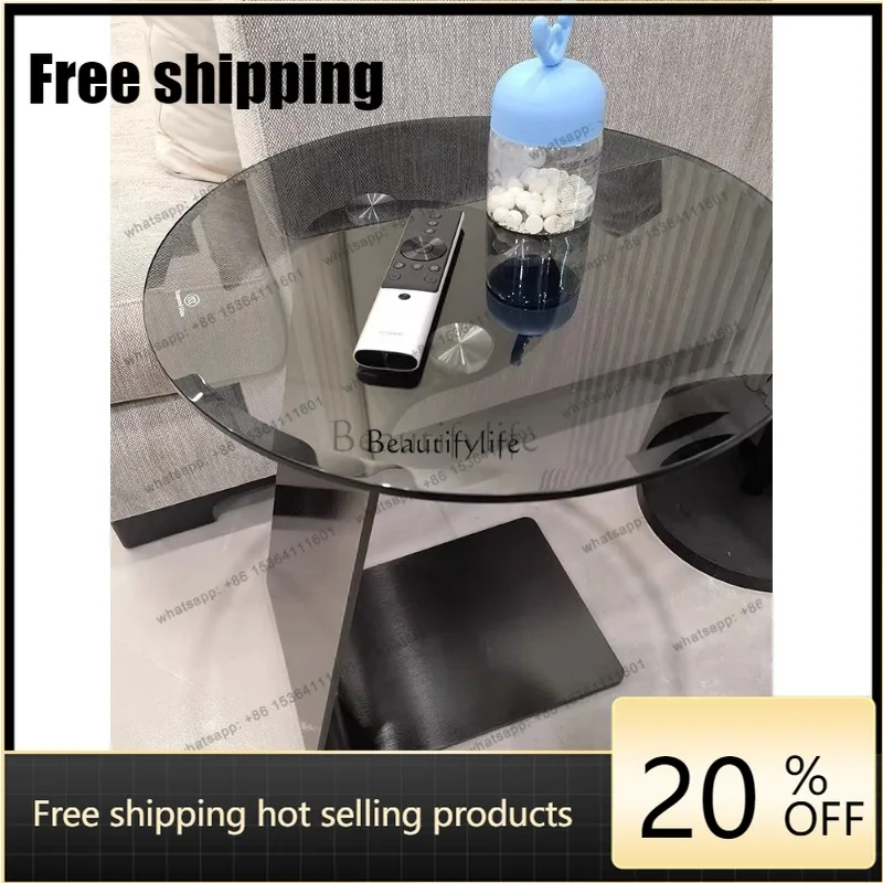 HJ Stainless Steel Glass Tea Table By The Italian Sofa