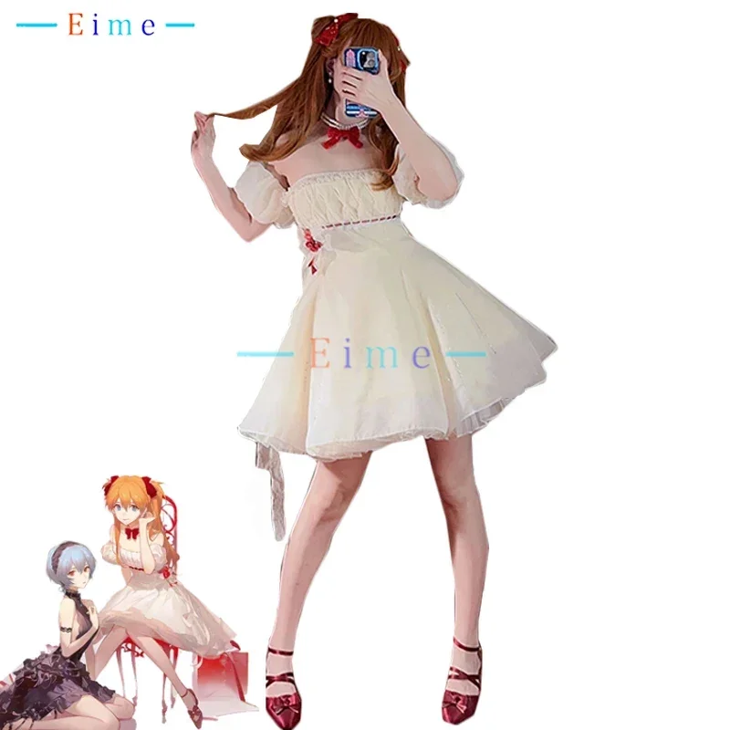 Asuka Cosplay Costume Asuka Langley Soryu Dress Anime Clothing Women Cute Party Suit Halloween Carnival Uniforms Custom Made