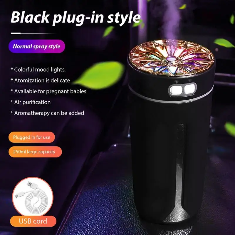 Auto Diffusor Luftbefeuchter Automotive USB Starry Sky Projektion Luftbefeuchter Auto Luftreiniger Wiederaufladbare Luftbefeuchter Für Auto