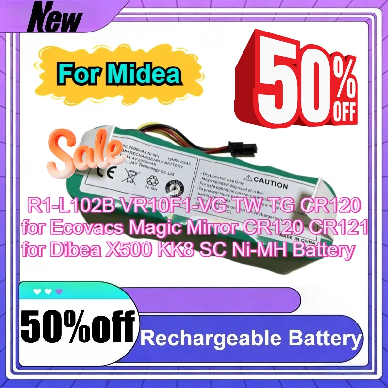 

Ni-MH Battery for Midea Sweeping Robot R1-L102B VR10F1-VG TW TG CR120 for Ecovacs Magic Mirror CR120 CR121 for Dibea X500 KK8 SC