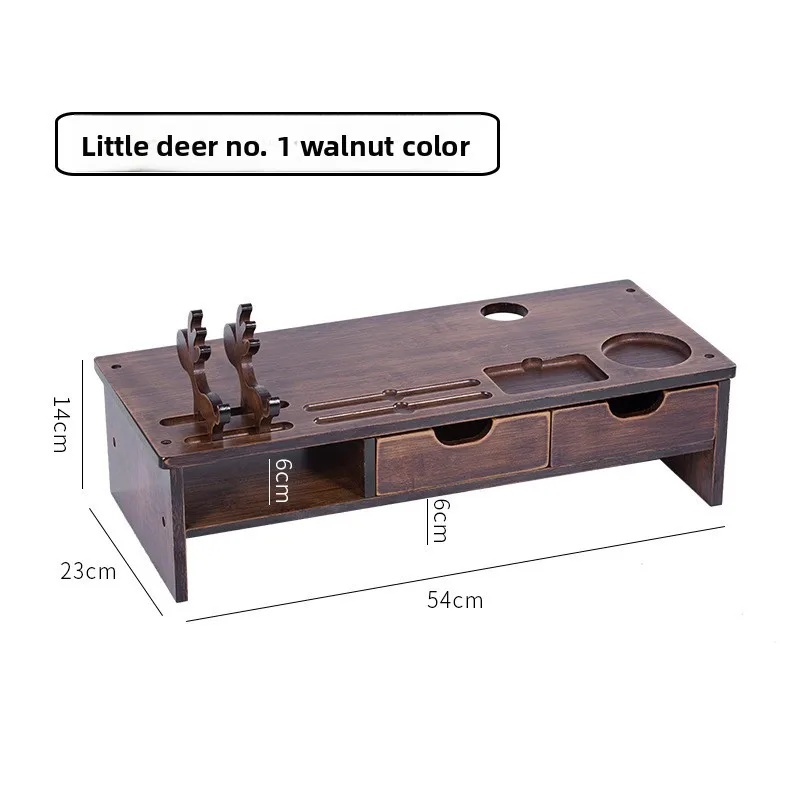 Firm Nanzhu computer monitor heightening rack, deer bracket, desktop keyboard storage, finishing rack, computer bracket
