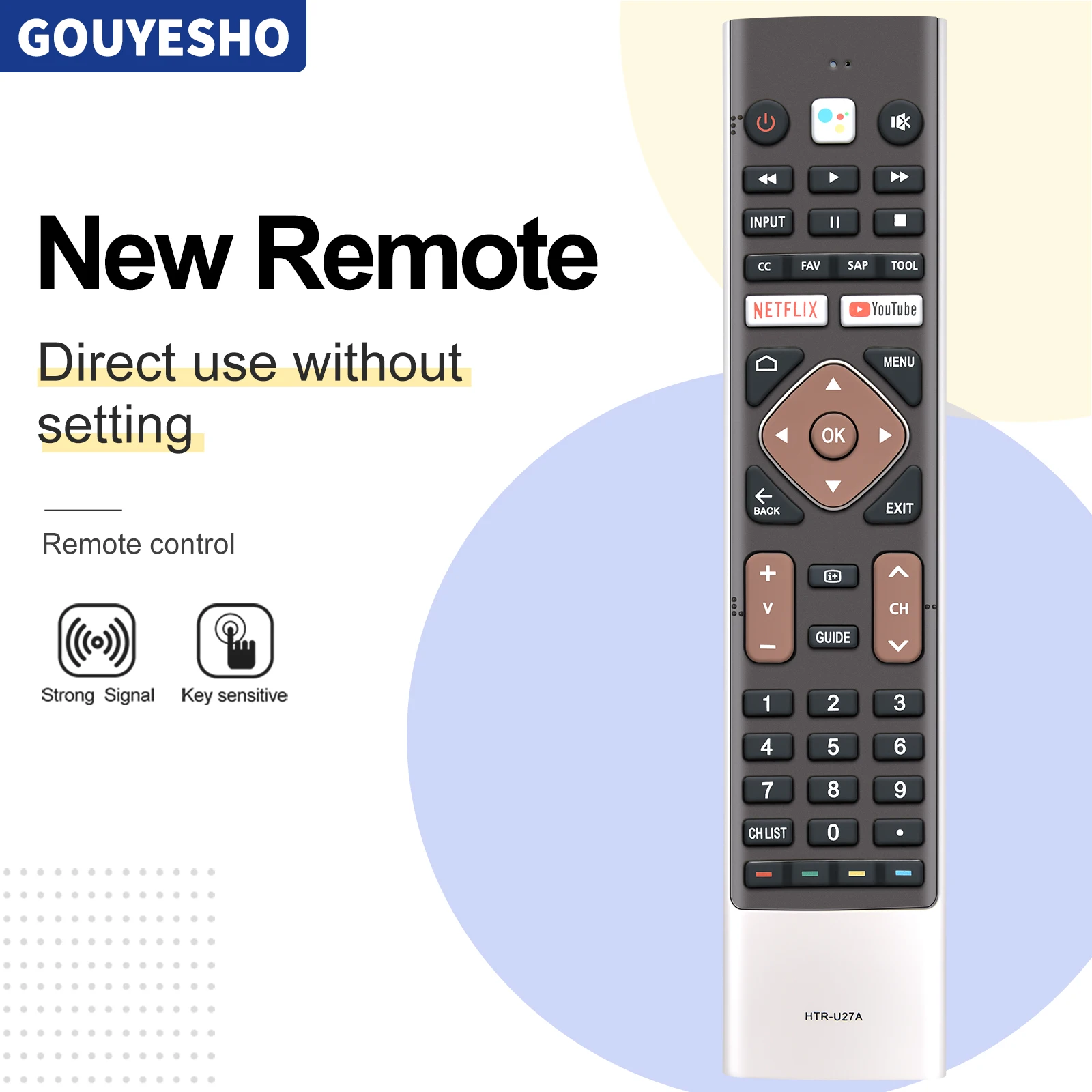 New HTR-U27A HTR-U27K For Haier Voice TV Remote Control LE65S8000UG LE32K6600SG LE55K6600UG LE43K6700UG