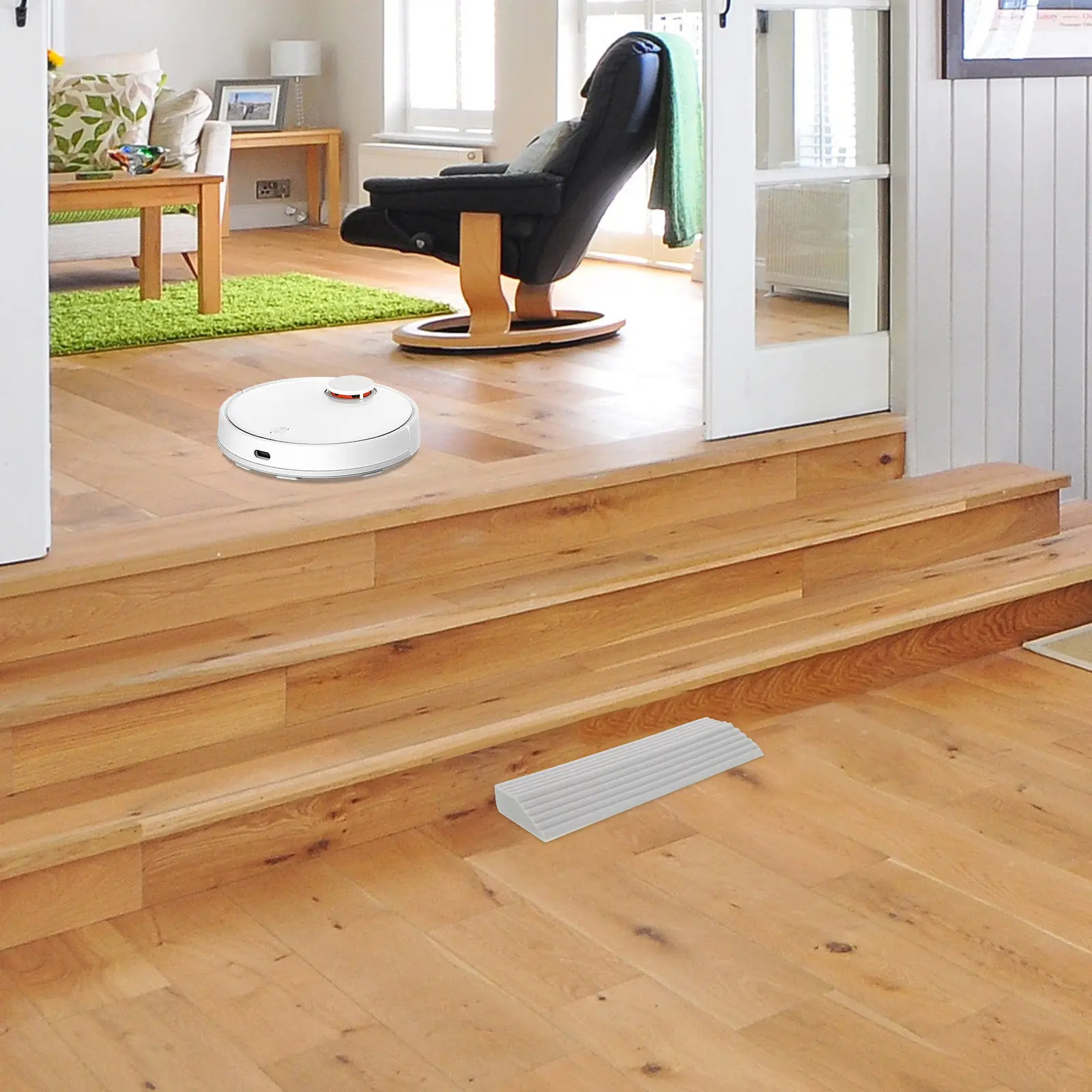Rubber Threshold Ramp Heavy Duty Non-Slip Robot Vacuum Cleaner Ramp Doorway Wheelchair Scooter Accessibility Car Service Ramps