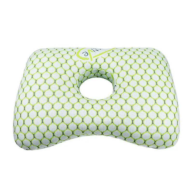 Ademend ergonomisch kussen met oorgat Draagbaar comfortabel oorbelkussen Katoenen vulling Oorpiercingkussen