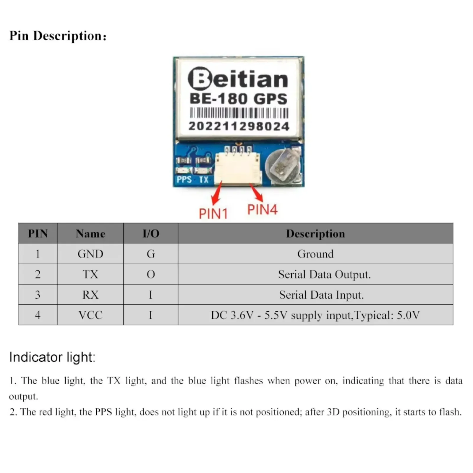 BE-180 M10 GPS Module Multi-System Support 1.5m Accuracy for Drone/Vehicle Tracking - Image 5