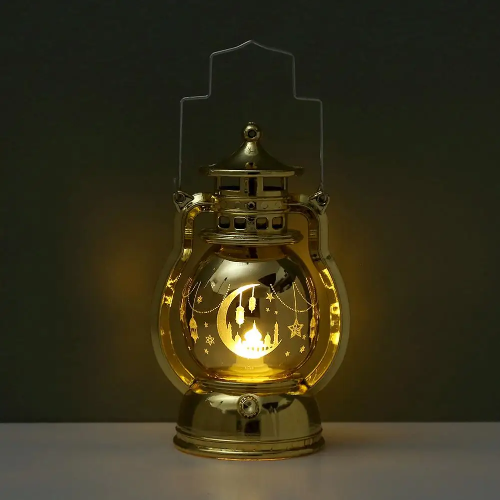 Ramadan Led lampada portatile lanterne elettroniche a candela Mubarak illuminazione Ramadan musulmano Eid decorazione ornamenti islamici E2y0