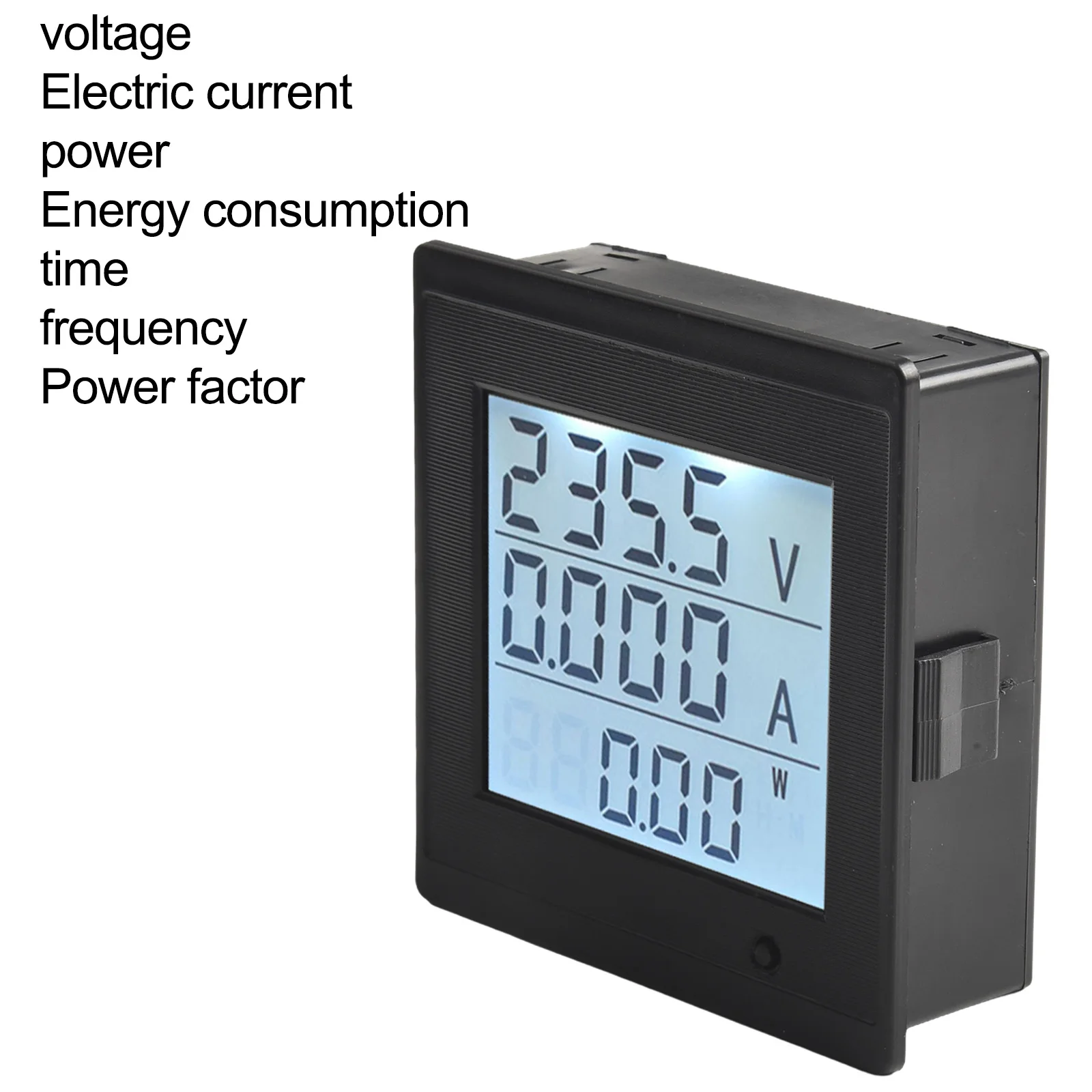 Digitale displaymeter 220V Energiemeter Achtergrondverlichting Functie Stroommeting Vermogen en tijd Reset Energiemonitor