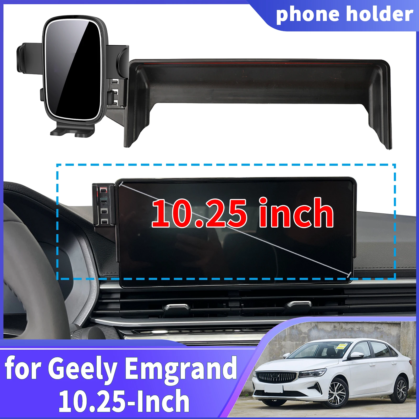 

fit for Geely Emgrand 10.25-Inch ​​Navigation Phone Holder Mount Customized Car accessoires