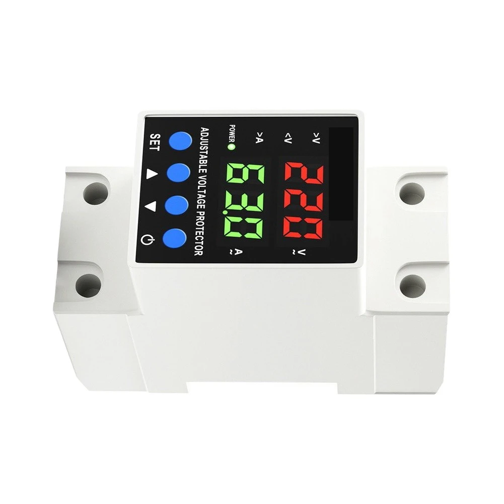Intelligent 63A Circuit Protection Device with Overvoltage Undervoltage Overcurrent Sensing and Display Readout