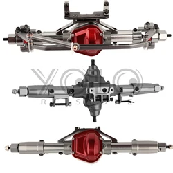 Metal Alloy Front Middle Rear Straight Axle with Servo Base for 1/10 RC Rock Crawler Car Axial SCX10 RC 4WD D90 Upgrade Parts