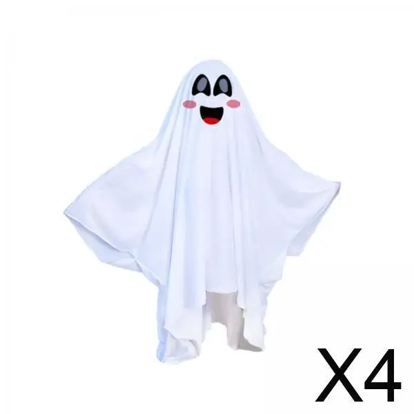 Halloween Costume Cape White Cloak Dress Up Accessory for Carnival Dance Party Stage Show