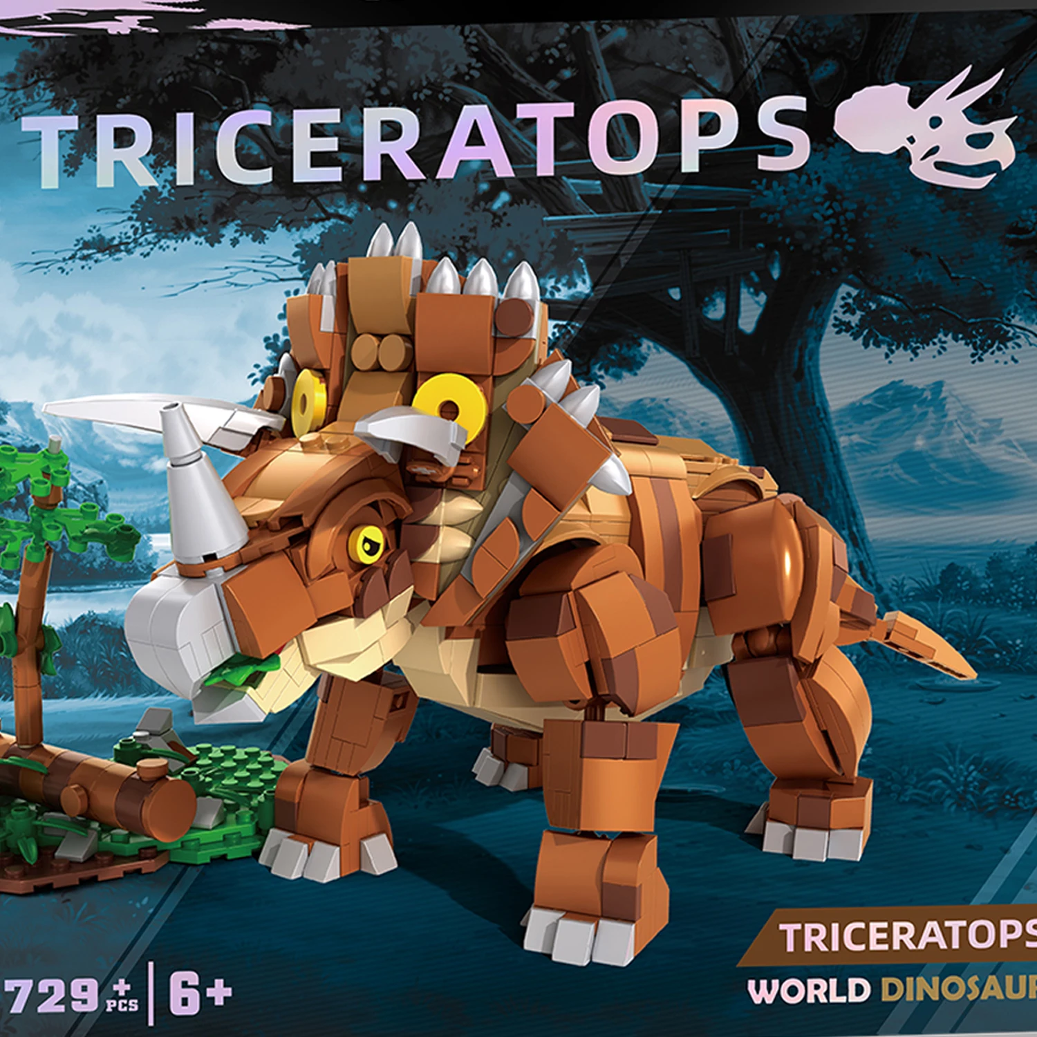 

Dinosaur Toys Building Kits 729PCS Jurassic World Triceratops Dinosaurs Building Blocks Sets Birthday Gifts for kids adults