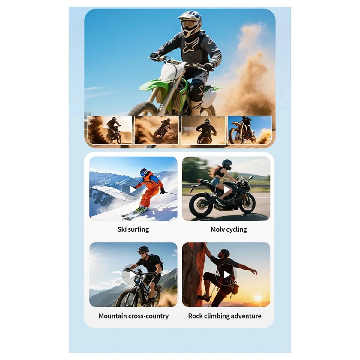 A72U Thumb Sports Camera 2.7k High-Definition Outdoor Riding Cycling Motorcycle Driving Recorder Neck Mounted Wearable Cam B