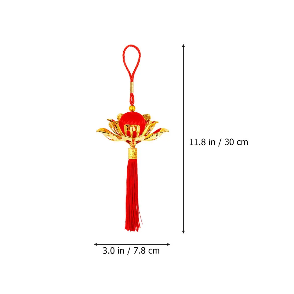 5 قطعة زخرفة معلقة لوتس السنة الصينية الجديدة زينة شرابات حمراء قلادة للمنزل مكتب باب مهرجان لوازم الحفلات #4