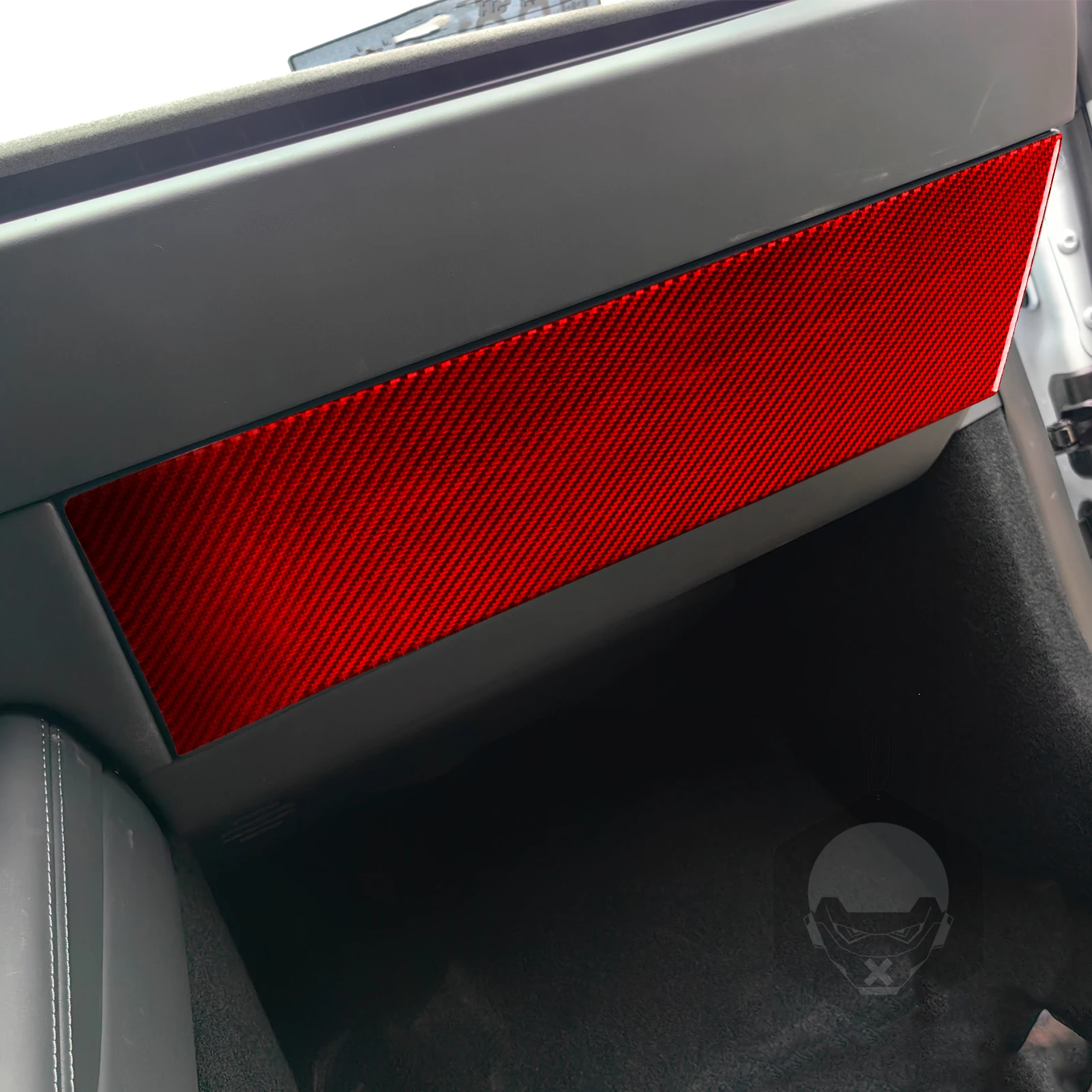 Red Carbon Fiber Co-pilot Instrument Console Panel Trim Cover accessori interni per auto Sticker per Tesla Model 3 Highland 2024