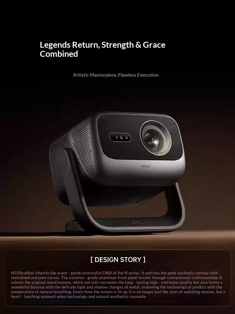JMGO N5Ultra Max Projector Tricolor laser 5000cvia 11000：1 Ultra High Dynamic Contrast Projectors Intelligent Obstacle Avoidance