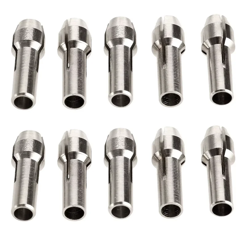 ABRS-MINI เจาะ Chuck 1/8 นิ้ว (3.2 มม.) เส้นผ่านศูนย์กลาง MINI เจาะ Bit Chuck สําหรับเครื่องมือโรตารี่ Dremel เครื่องมืออุปกรณ์เสริม 10 แพ็ค