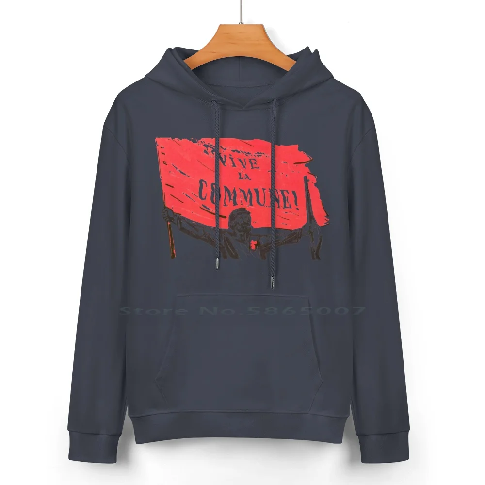 Vive La Commune!-Paris Commune Pure Cotton Hoodie Sweater 24 Colors Paris Commune 1871 Socialist Communist Anarchist Marxism