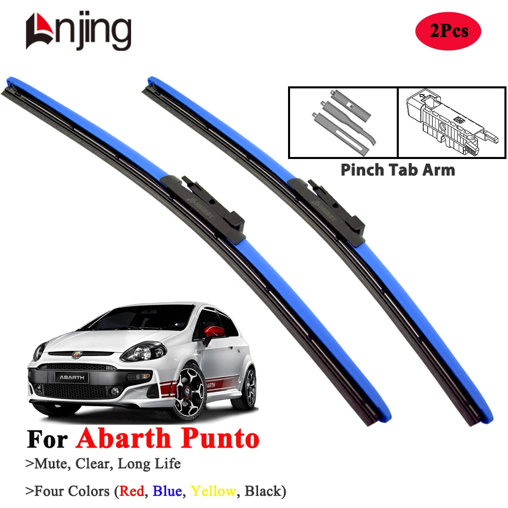 

LNJING Colorful Wiper Blades For Abarth Punto EVO 2010-2018