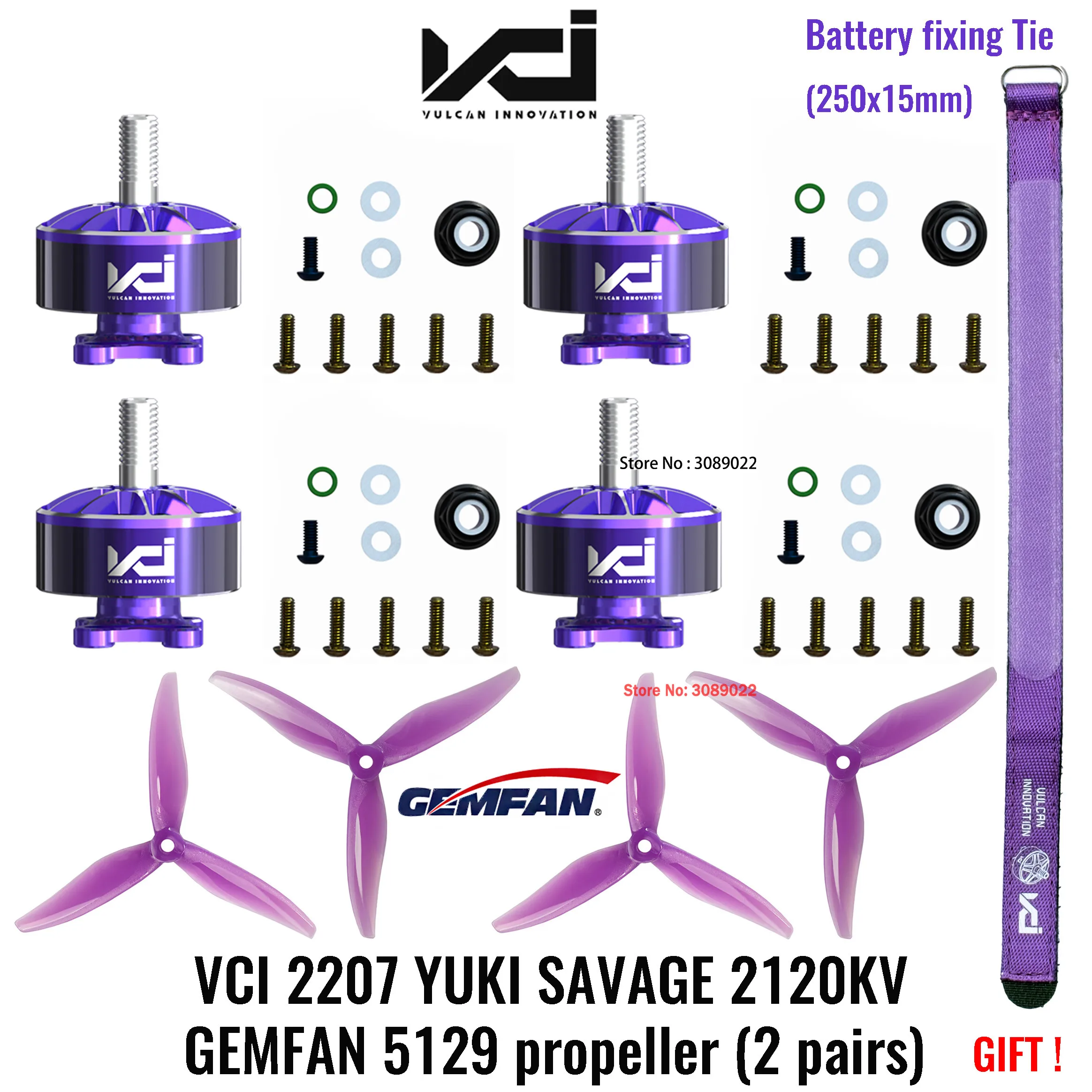 VCI HOBBY 2207 YUKI SAVAGE EDITION 2120KV 2160KV 6S FPV Brushless