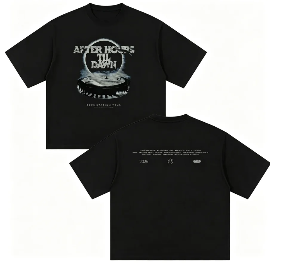 2026 Men's Oversized T Shirt Vintage Dark Night Landscape Graphic Print Short Sleeve Cotton Unisex Tee