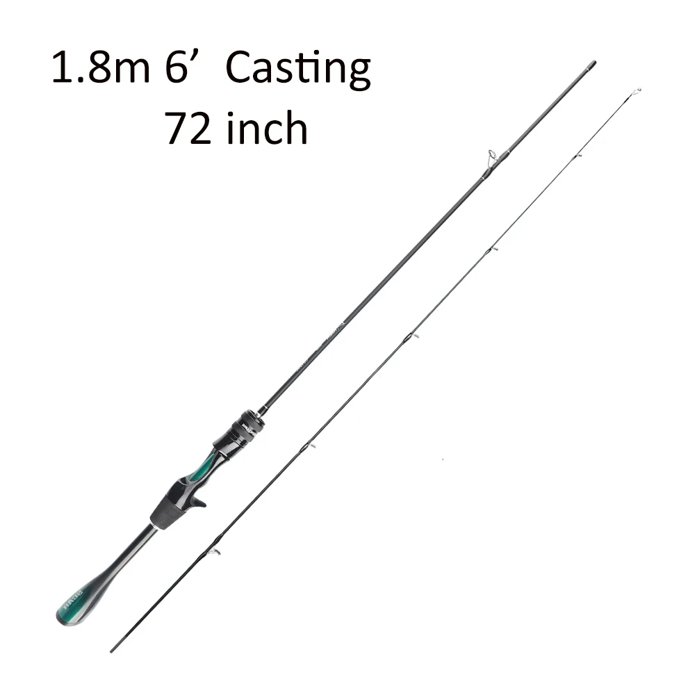 FISHINGFANS ORCA ULTRALIGHT UL SOLID TIP TAPERED HANDLE TROUT LAKE RIVER SPINNING CASTING FISHING ROD image 3