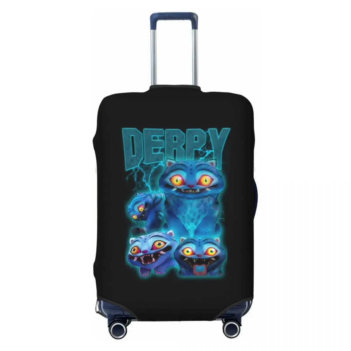 

Custom KPop Demon Hunters Derpy Tiger Suitcase Cover Dust Proof Travel Luggage Covers for 18-32 inch