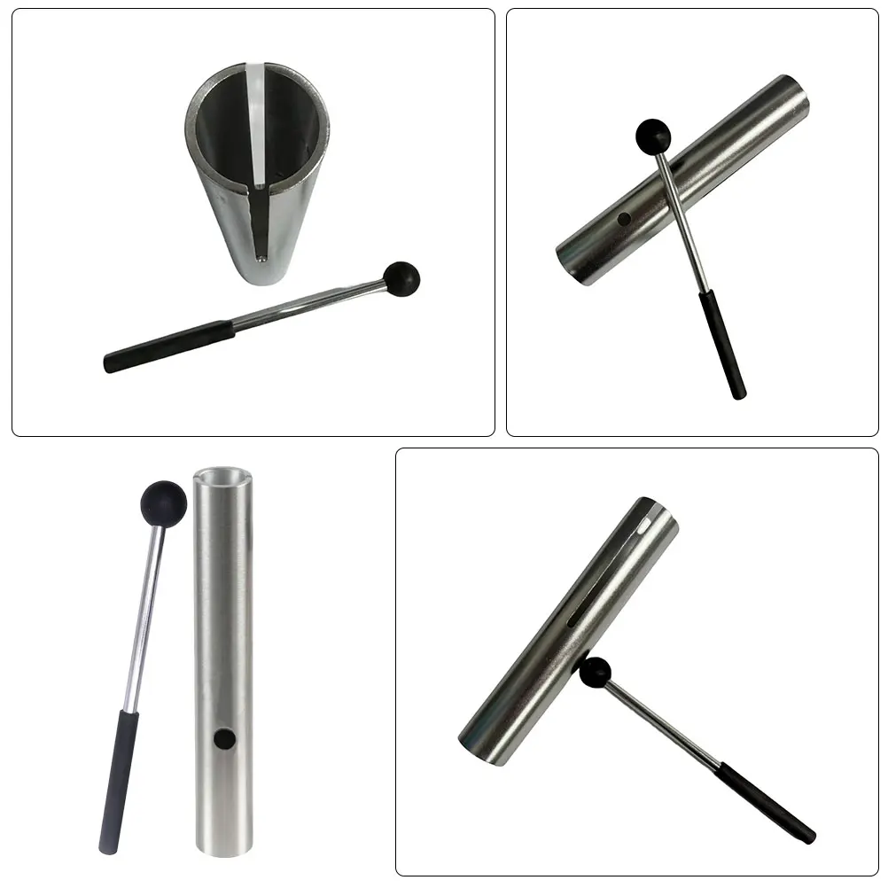 Giocattolo a percussione Tubo Rana Effetto sonoro Strumenti musicali in metallo riutilizzabili Dimensioni ridotte Facile da riporre Fornitura di percussioni