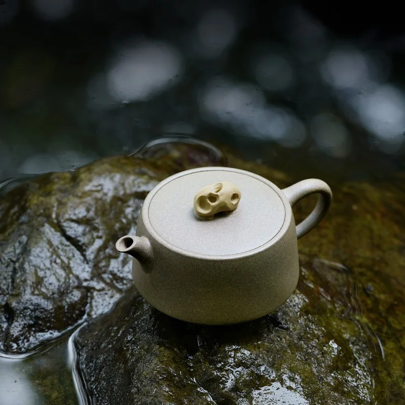 

【Tao Yuan】Yixing Raw Ore Liu Xueqin Pure Handmade Tea Set Household Purple Clay Teapot Green Section Yingshi Pot130cc