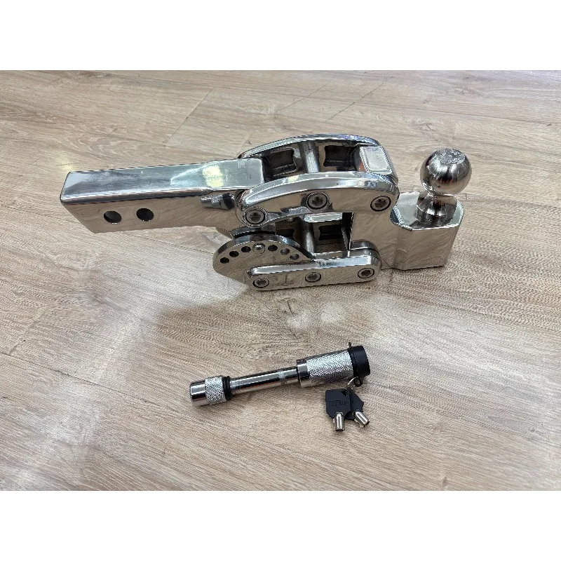 Car trailer bar square mouth trailer hook 304 stainless steel adjustable trailer high and low adjustable rogue hook