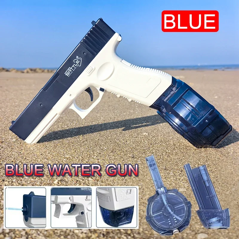 Pistola ad acqua elettrica Giocattoli Scoppia Pistole giocattolo per bambini ad alta pressione Forte carica Energia Acqua Spruzzo d'acqua automatico